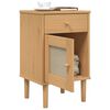 vidaXL Bedside Cabinet SENJA Rattan Look Brown 40x35x65 cm Solid Wood Pine
