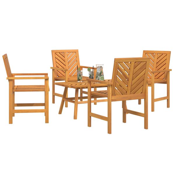 vidaXL 4 Piece Garden Lounge Set Solid Wood Acacia