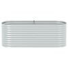 vidaXL Garden Raised Bed 240x80x81 cm Galvanised Steel Silver