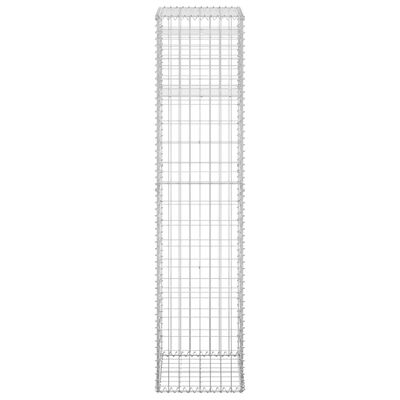 vidaXL Gabion Basket Posts 2 pcs 40x40x180 cm Iron