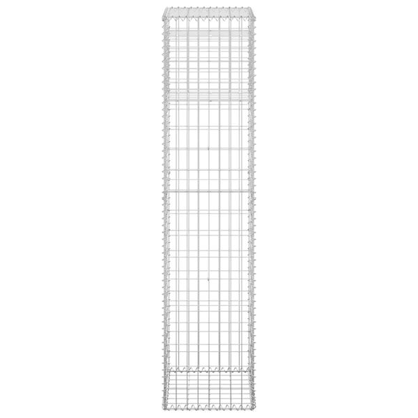vidaXL Gabion Basket Posts 2 pcs 40x40x180 cm Iron