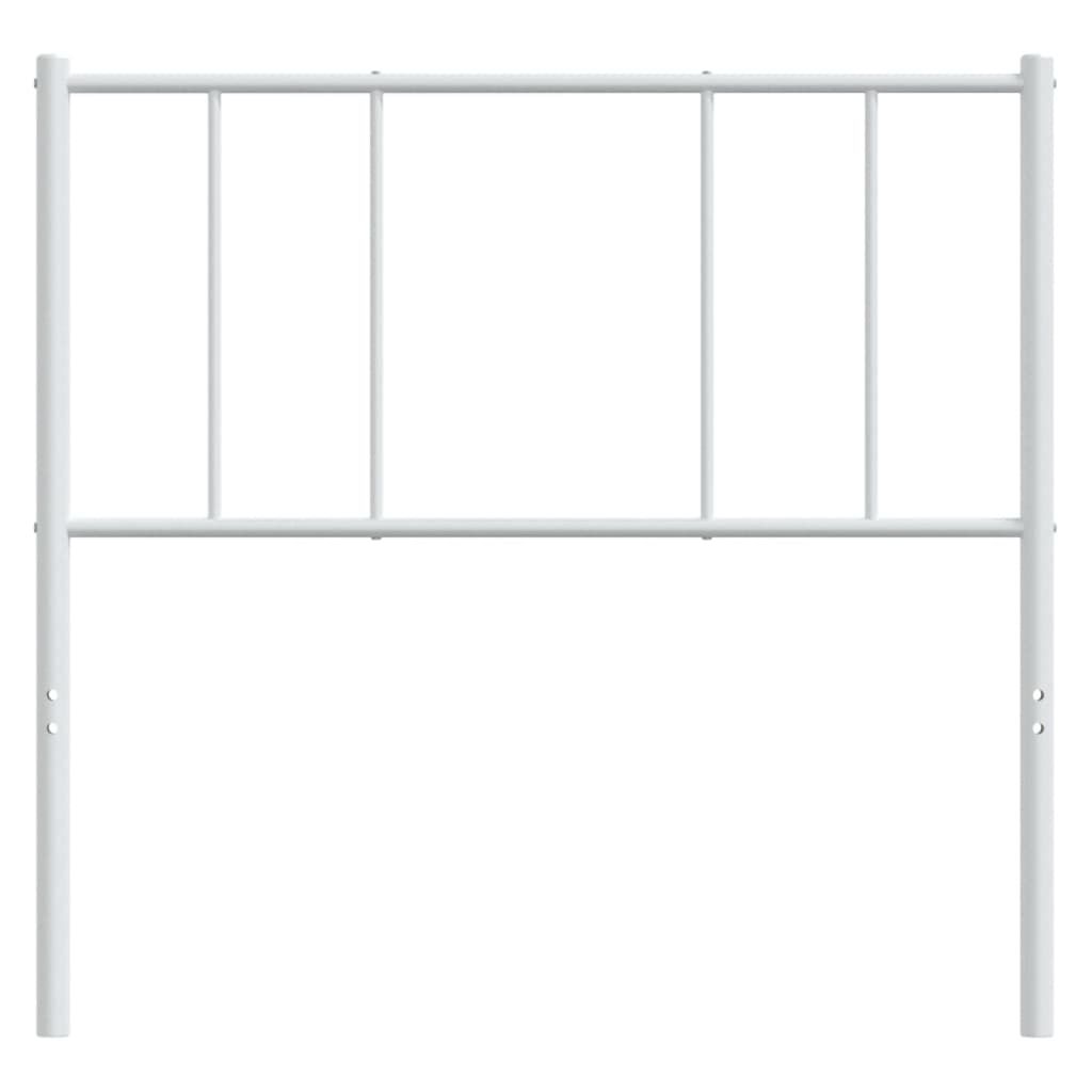 vidaXL Metal Headboard White 100 cm