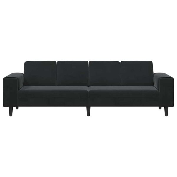 Sofa Set Black Velvet