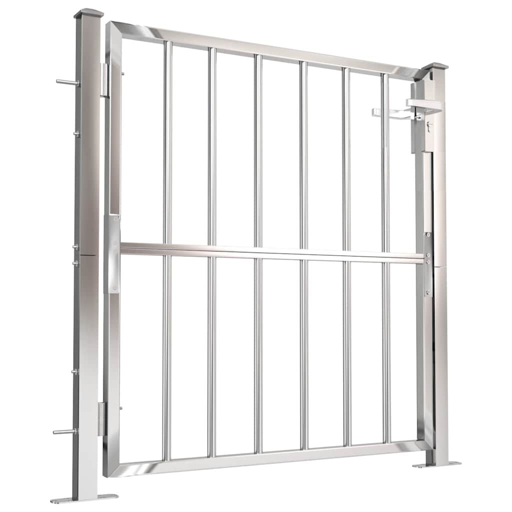 vidaXL Garden Gate 100x100 cm Stainless Steel