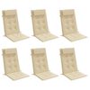 vidaXL Highback Chair Cushions 6 pcs Beige Oxford Fabric