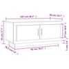 vidaXL Coffee Table Smoked Oak 102x50x45 cm Engineered Wood