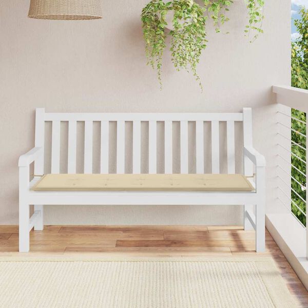 vidaXL Garden Bench Cushion Beige 150x50x2 cm Oxford Fabric