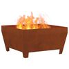 vidaXL Fire Pit Brown 80 x 80 x 43 cm Weathering Steel