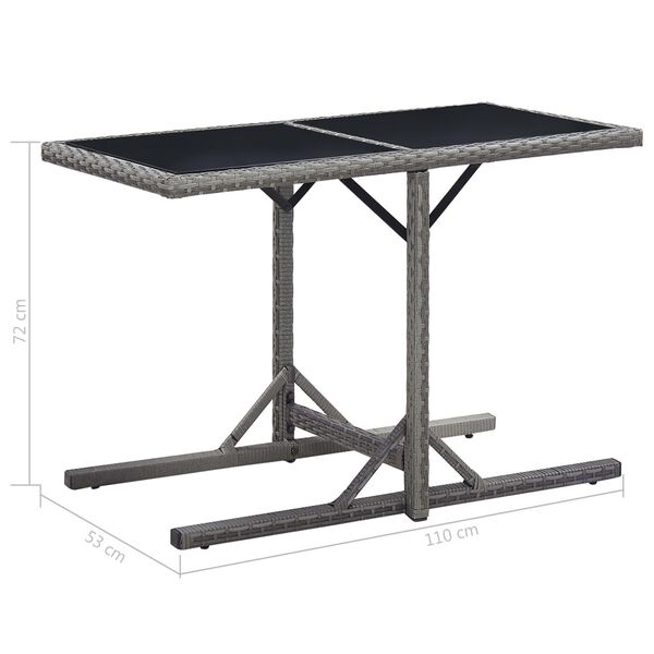 vidaXL 3 Piece Garden Dining Set Brown