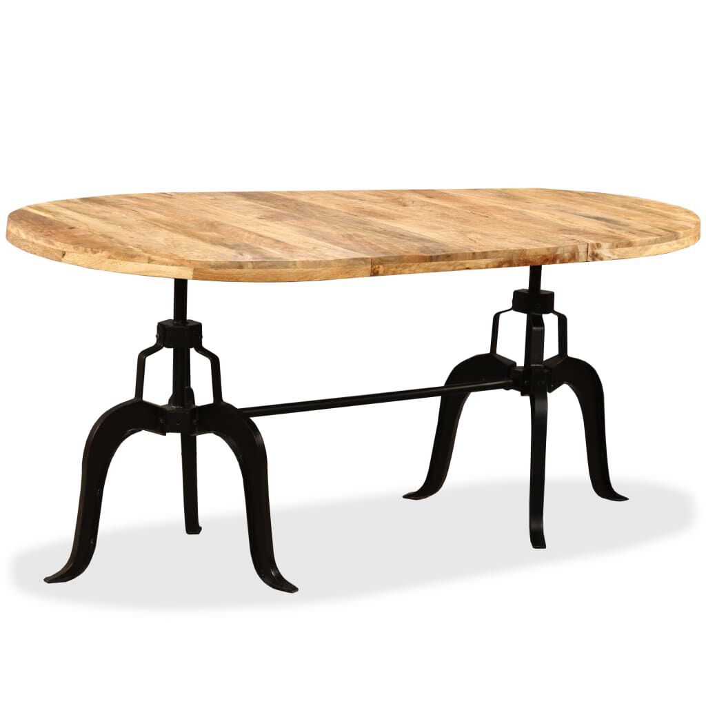 vidaXL Dining Table Solid Mango Wood and Steel 180 cm