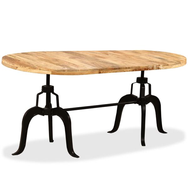 vidaXL Dining Table Solid Mango Wood and Steel 180 cm