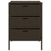vidaXL Garden Storage Cabinet Brown 55x59x80 cm Poly Rattan