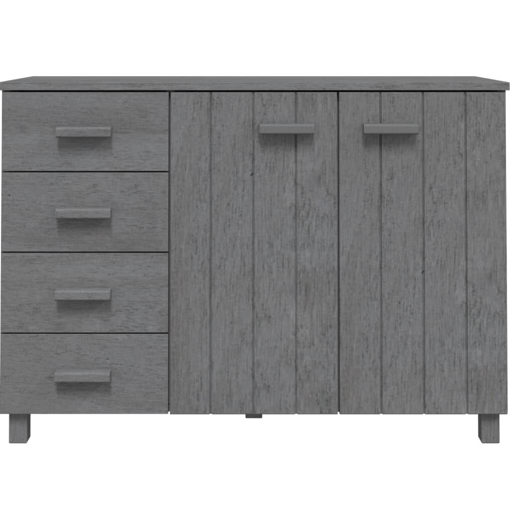 vidaXL Sideboard HAMAR Dark Grey 113x40x80 cm Solid Wood Pine