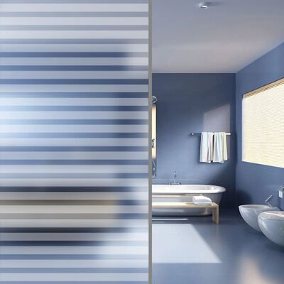 vidaXL Frosted Privacy Window Film Adhesive Stripes 0.9x5 m