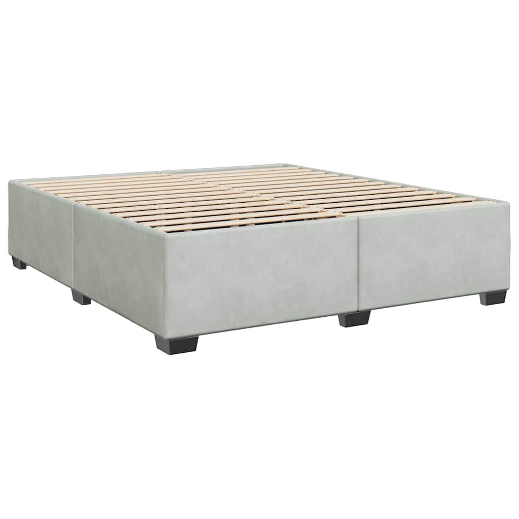 vidaXL Bed Frame without Mattress Light Grey California King Velvet