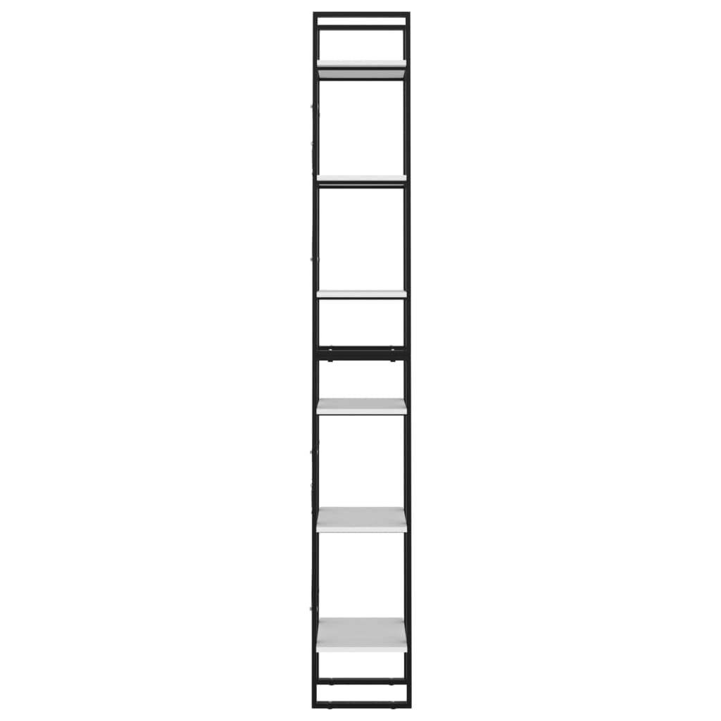 vidaXL 6-Tier Book Cabinet White 40x30x210 cm Engineered Wood