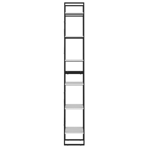 vidaXL 6-Tier Book Cabinet White 40x30x210 cm Engineered Wood