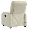 vidaXL Electric Massage Recliner Chair Cream Faux Leather