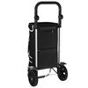 vidaXL Shopping Trolley Black 36.5 x 46.5 x 100.5 cm Oxford fabric