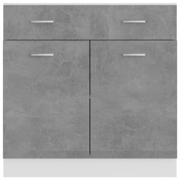 vidaXL Drawer Bottom Cabinet Concrete Grey 80x46x81.5 cm Engineered Wood