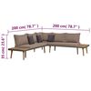 vidaXL 4 Piece Garden Lounge Set with Cushions Solid Acacia Wood Brown
