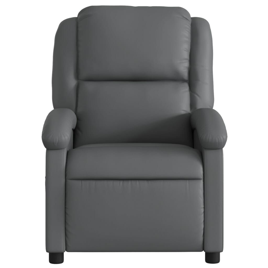 vidaXL Recliner Chair Grey Faux Leather