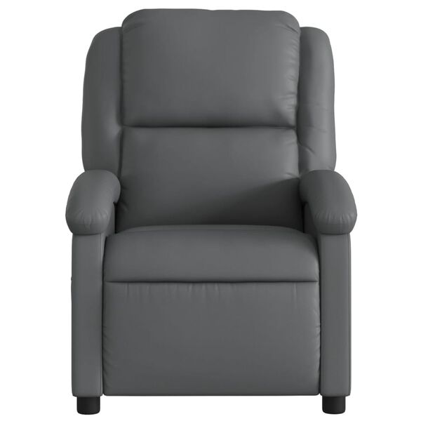 vidaXL Recliner Chair Grey Faux Leather