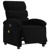 vidaXL Electric Massage Recliner Chair Black Fabric