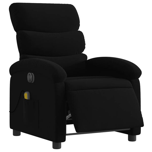 vidaXL Electric Massage Recliner Chair Black Fabric