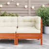 vidaXL Garden Sofa Corner with Cushions Wax Brown Solid Wood Pine