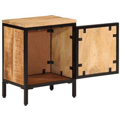 vidaXL Bed Cabinet 40x30x52.5 cm Solid Rough Wood Mango