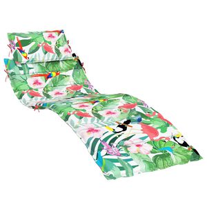 vidaXL Sun Lounger Cushion Multicolour Oxford Fabric