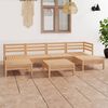 vidaXL 7 Piece Garden Lounge Set Solid Wood Pine