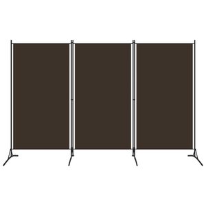vidaXL 3-Panel Room Divider Brown 260x180 cm
