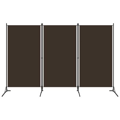 vidaXL 3-Panel Room Divider Brown 260x180 cm