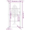 vidaXL Garden Gate 105x180 cm Corten Steel Tree Design