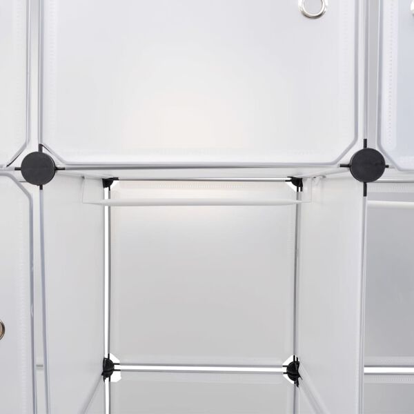 vidaXL Modular Cabinet 14 Compartments White 37x146x180.5 cm