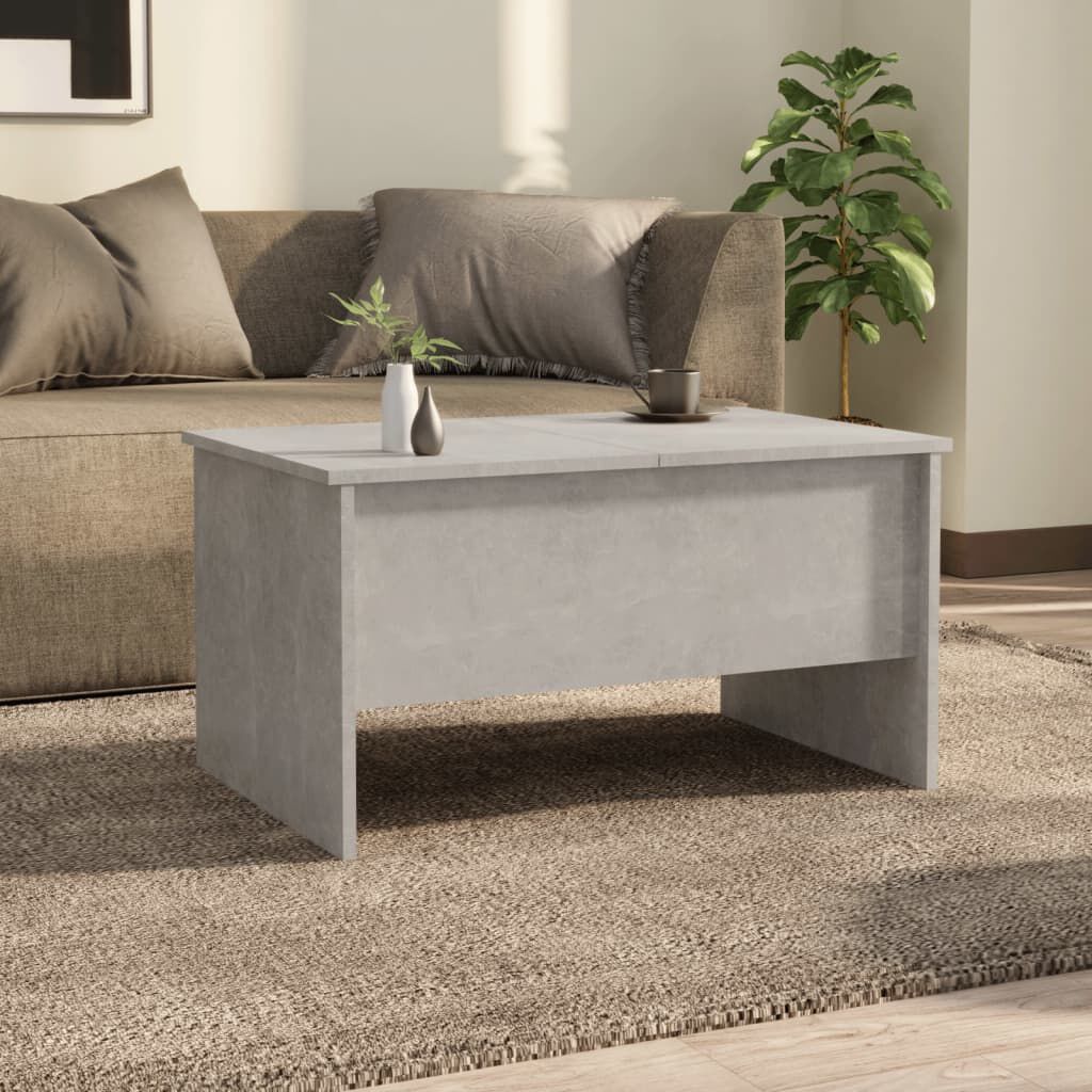 vidaXL Coffee Table Concrete Grey 80x50x42.5 cm Engineered Wood
