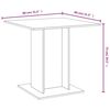 vidaXL Dining Table Brown Oak 80x80x75 cm Engineered Wood