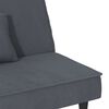 vidaXL Sofa Bed Dark Grey Velvet