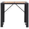 vidaXL 5 Piece Outdoor Bar Set Poly Rattan and Acacia Wood Black