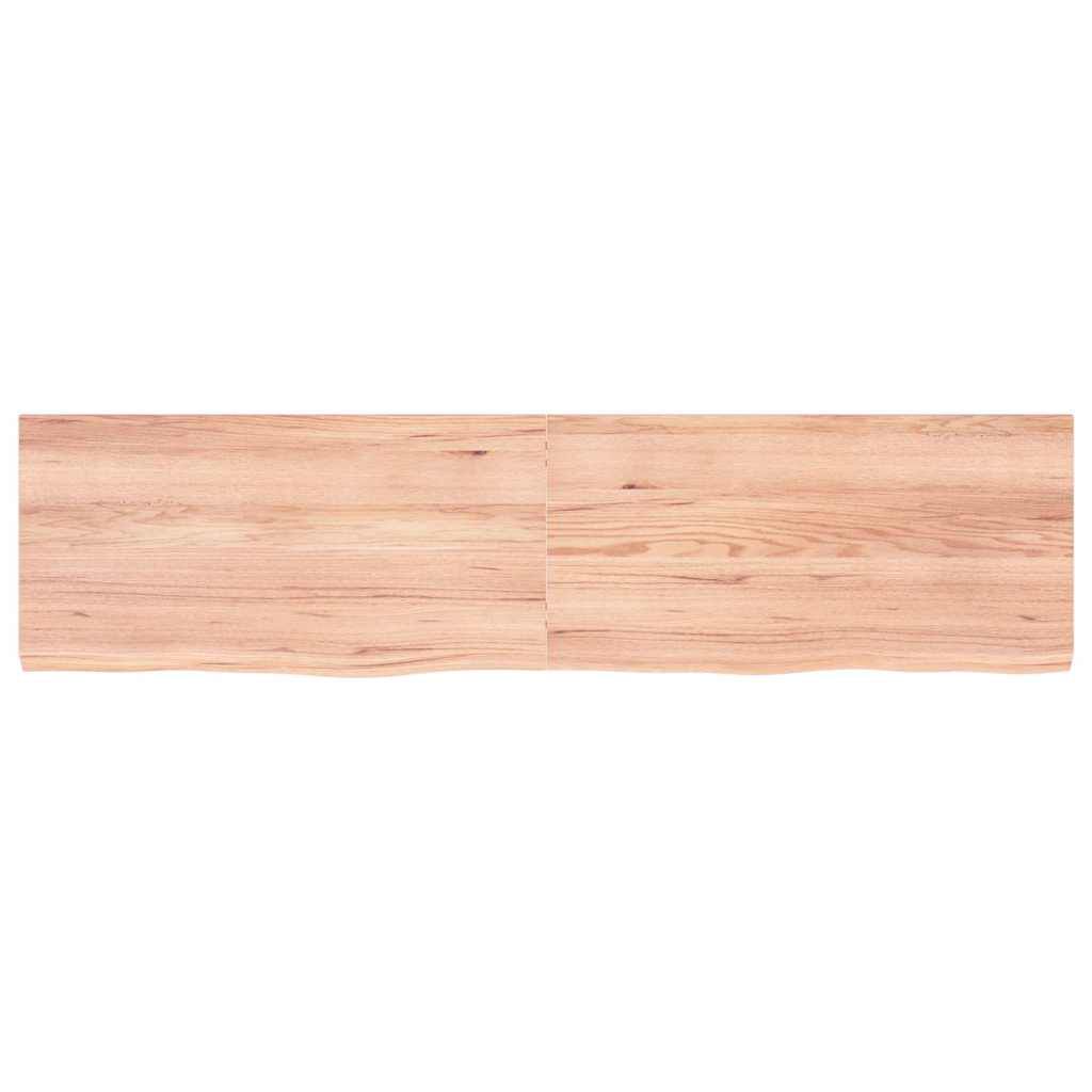 vidaXL Wall Shelf Light Brown 160x40x(2-4) cm Treated Solid Wood Oak
