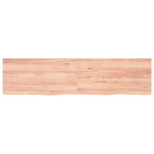 vidaXL Wall Shelf Light Brown 160x40x(2-4) cm Treated Solid Wood Oak