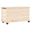 vidaXL Storage Chest with Wheels ALTA 73x39.5x43 cm Solid Wood Pine