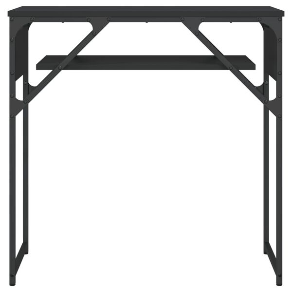 vidaXL Console Table with Shelf Black 75x30x75cm Engineered Wood