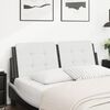 vidaXL Headboard Cushion "Zadar" Black and White 137 cm Double Faux Leather