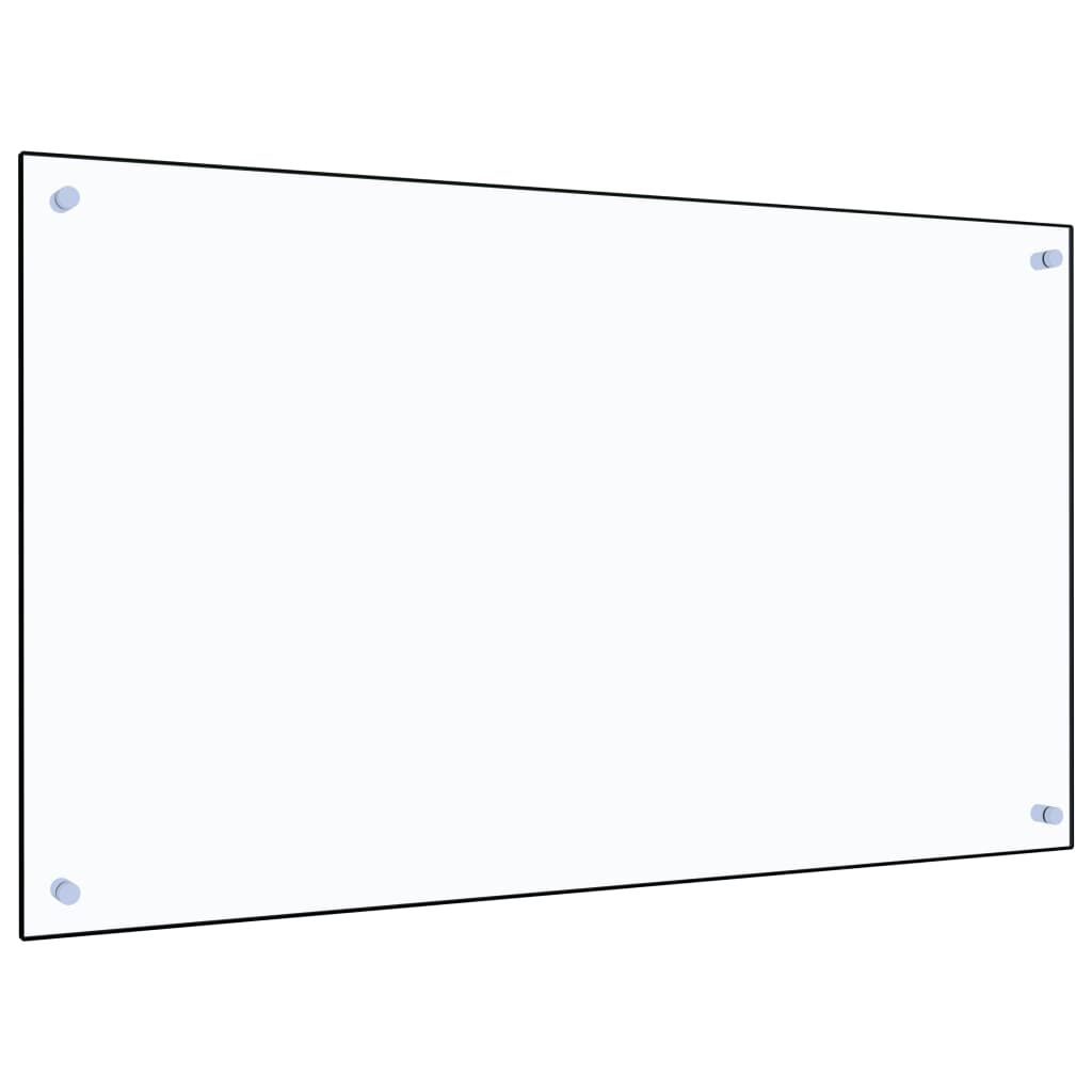 vidaXL Kitchen Backsplash Transparent 100 x 60 cm Tempered Glass