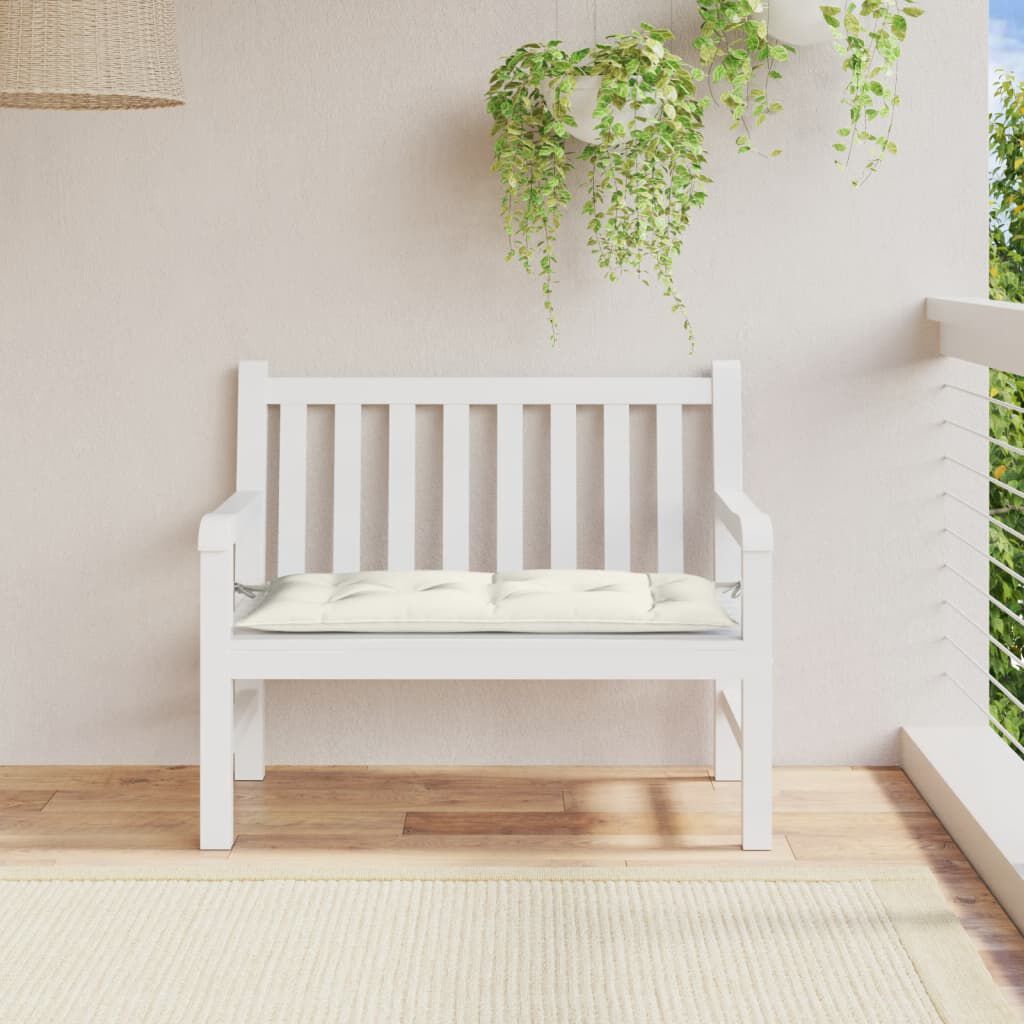 vidaXL Garden Bench Cushion Melange Cream 100x50x7 cm Fabric