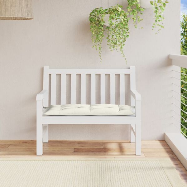 vidaXL Garden Bench Cushion Melange Cream 100x50x7 cm Fabric