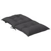 vidaXL Lowback Chair Cushions 4 pcs Melange Anthracite 100x50x7 cm Fabric